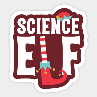 Science Elf Christmas Sticker